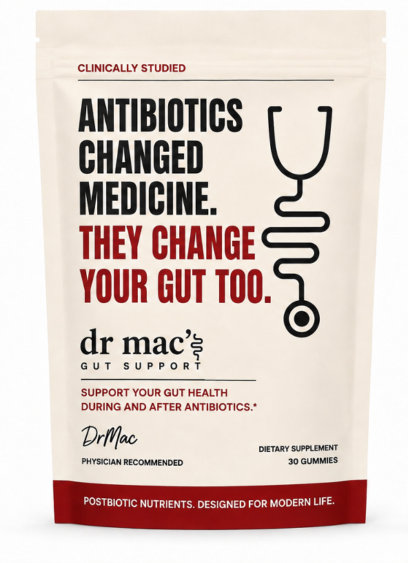 dr mac's Fermented Food Gummies pouch front and back
